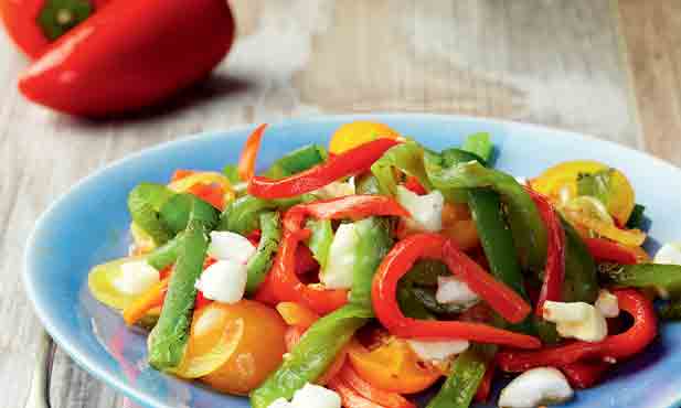 Salada de pimentos italianos assados